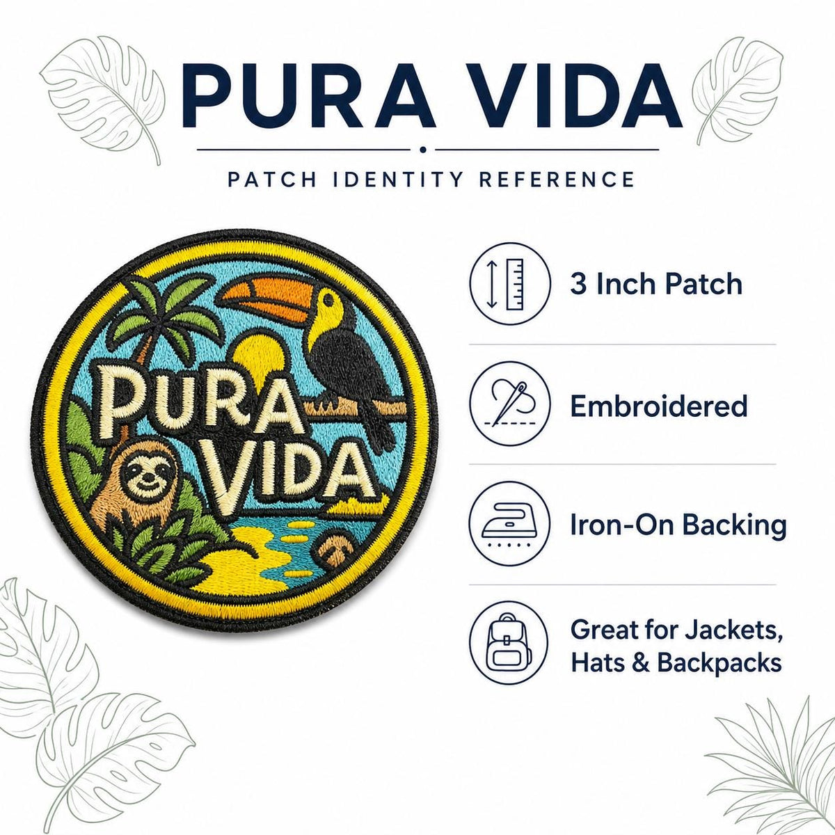 Pura Vida Sloth & Toucan Patch - image 4