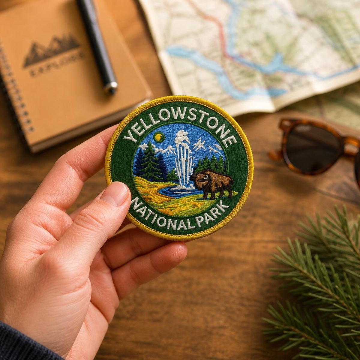 Yellowstone Bison & Geyser Patch - image 3