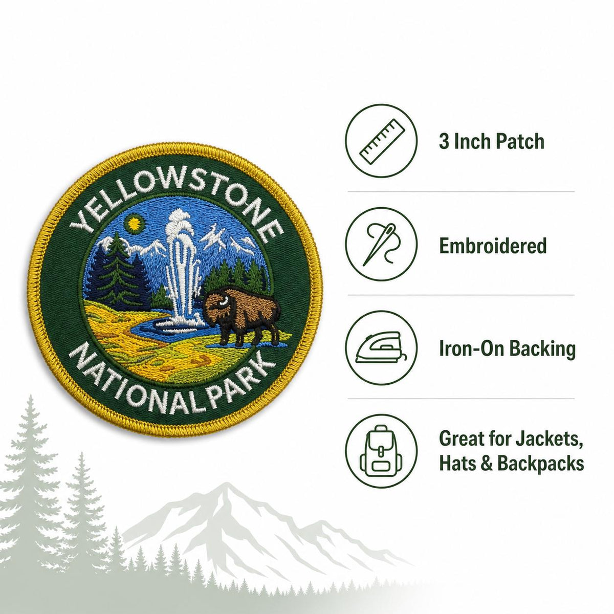 Yellowstone Bison & Geyser Patch - image 9