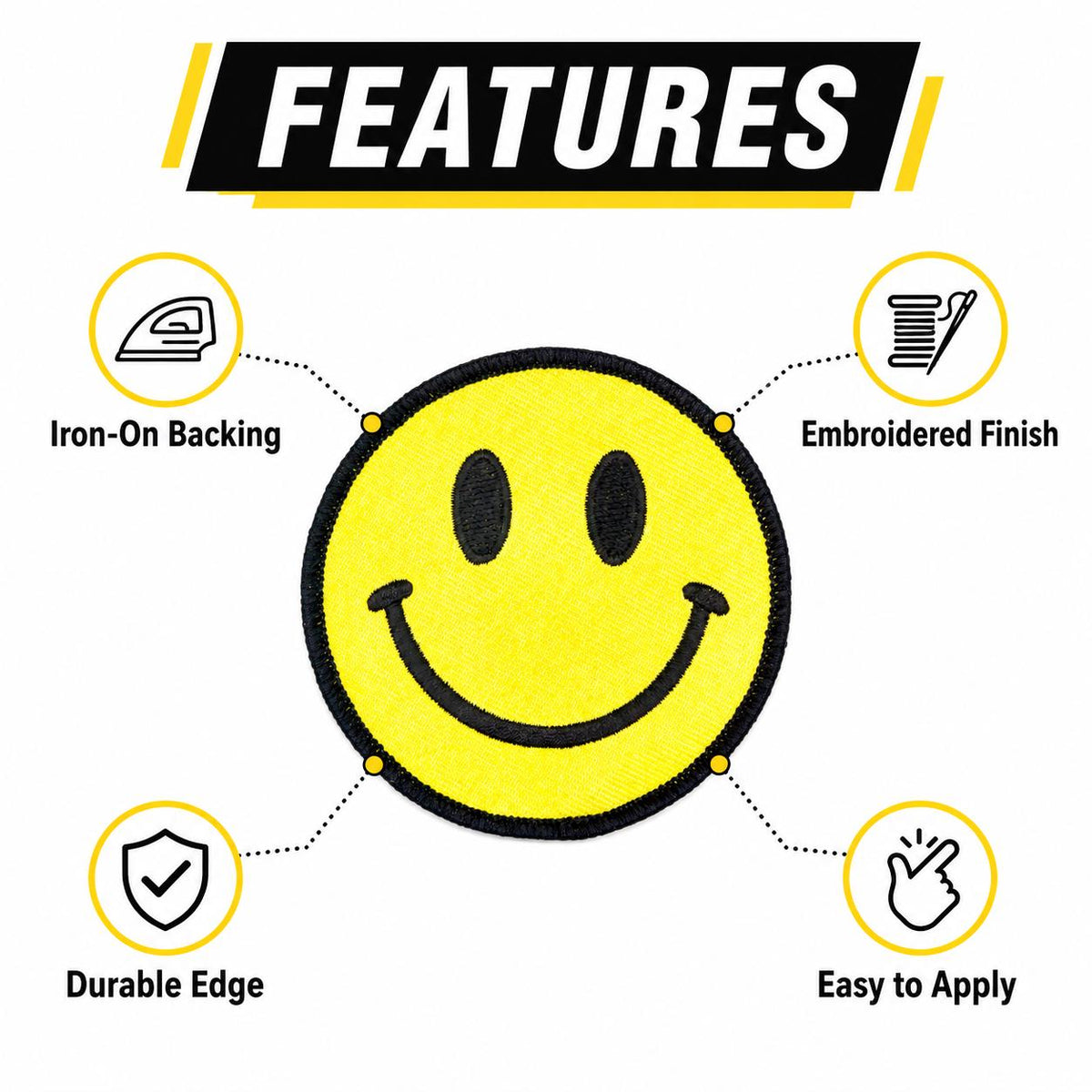 Smiley Face Patch - image 3