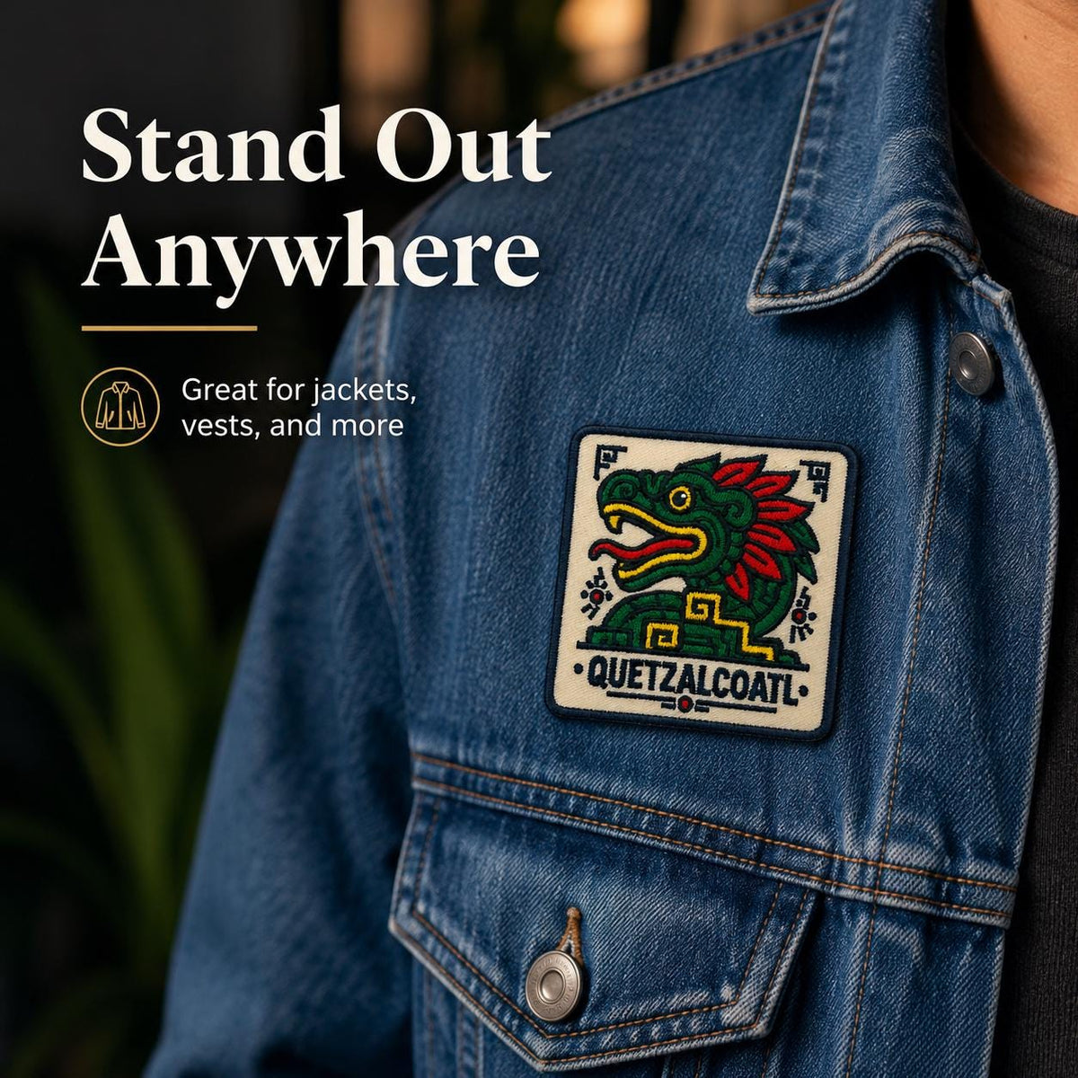 Quetzalcoatl Feathered Serpent Patch - image 5