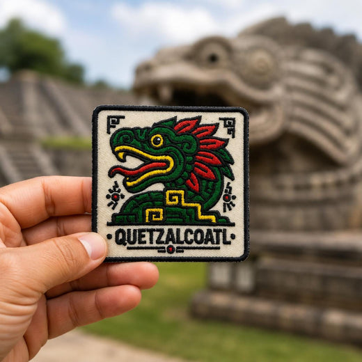 Quetzalcoatl Feathered Serpent Patch