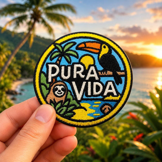 Pura Vida Sloth & Toucan Patch