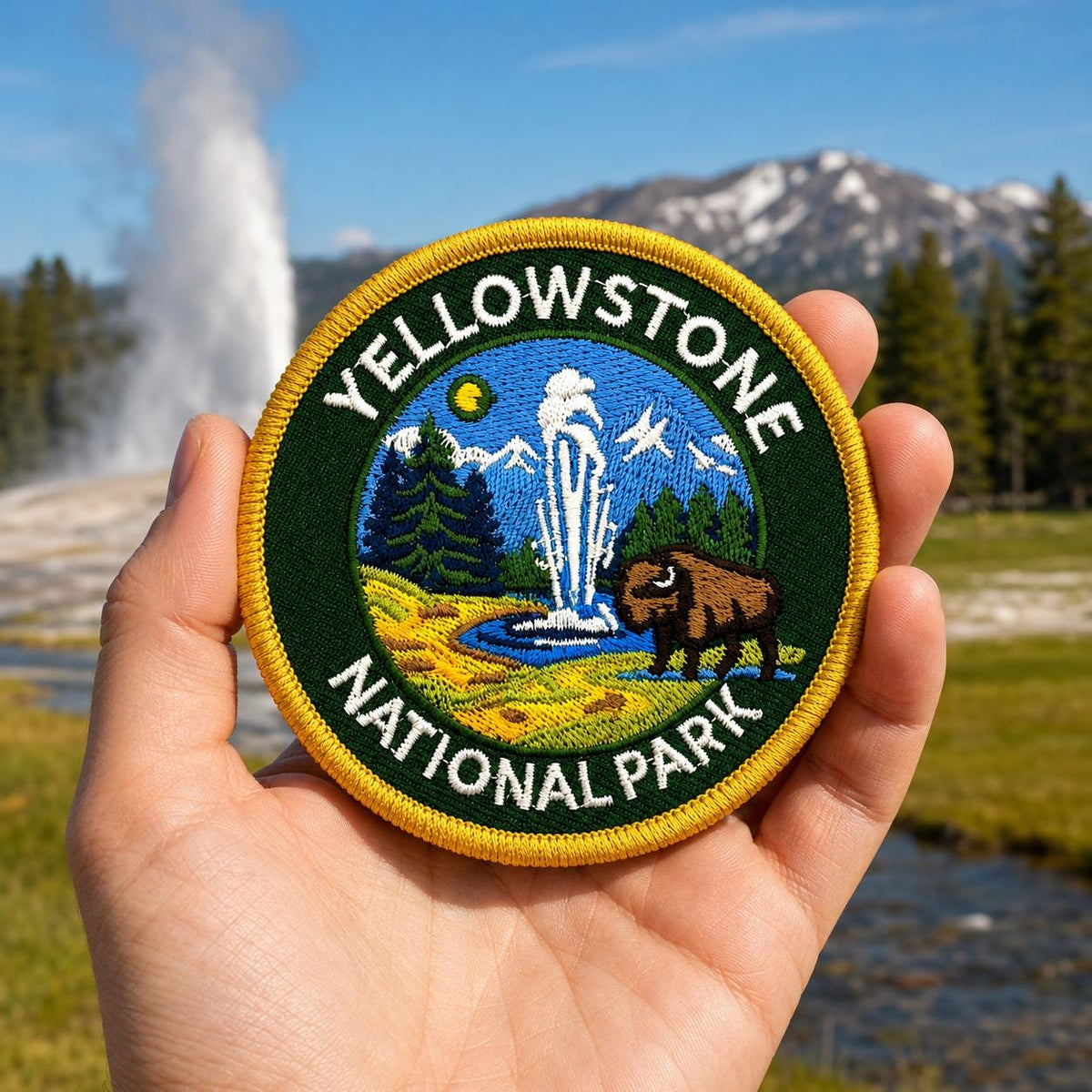 Yellowstone Buffalo & Geyser Patch