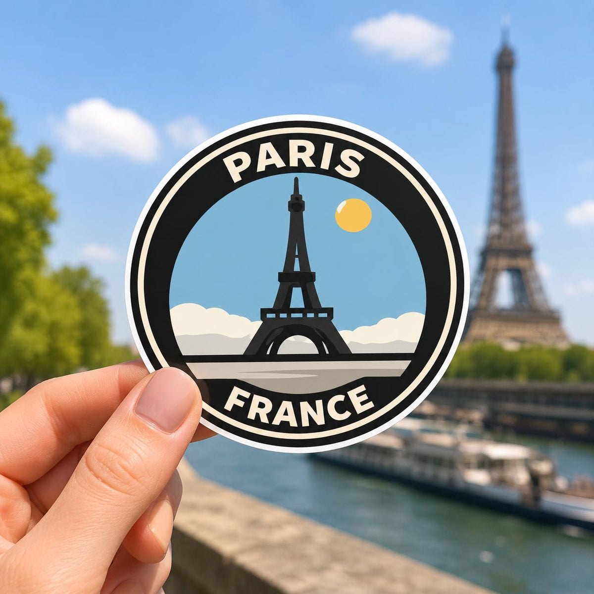 Paris Eiffel Tower Sticker 3-Pack